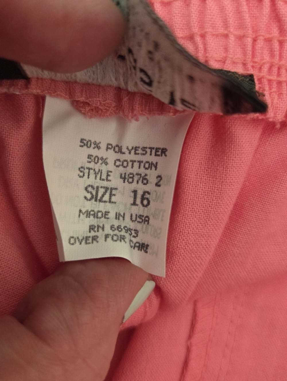 VTG Leslie Fay Haberdashery Pink Coral Trousers Size 16 NWT 90s High Waist - Picture 7 of 11